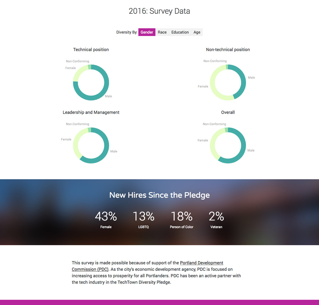 TechTown Diversity Graphs